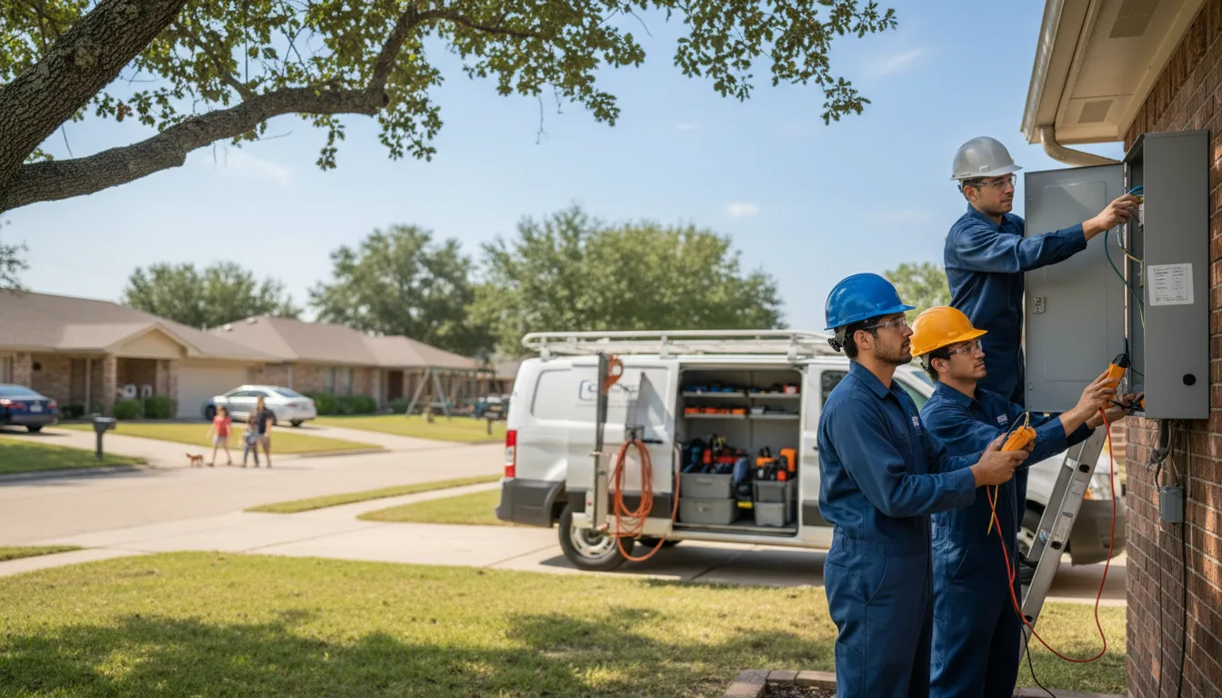 Certified electrician providing emergency electrical services in Hillpoint, WI